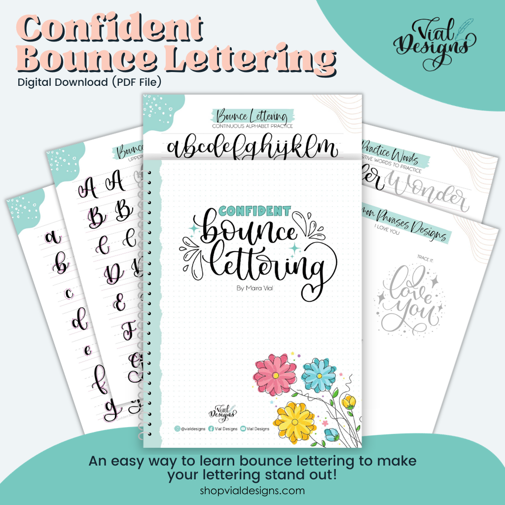 Brushlettering Tutorial Part 5: Bouncing the letters 