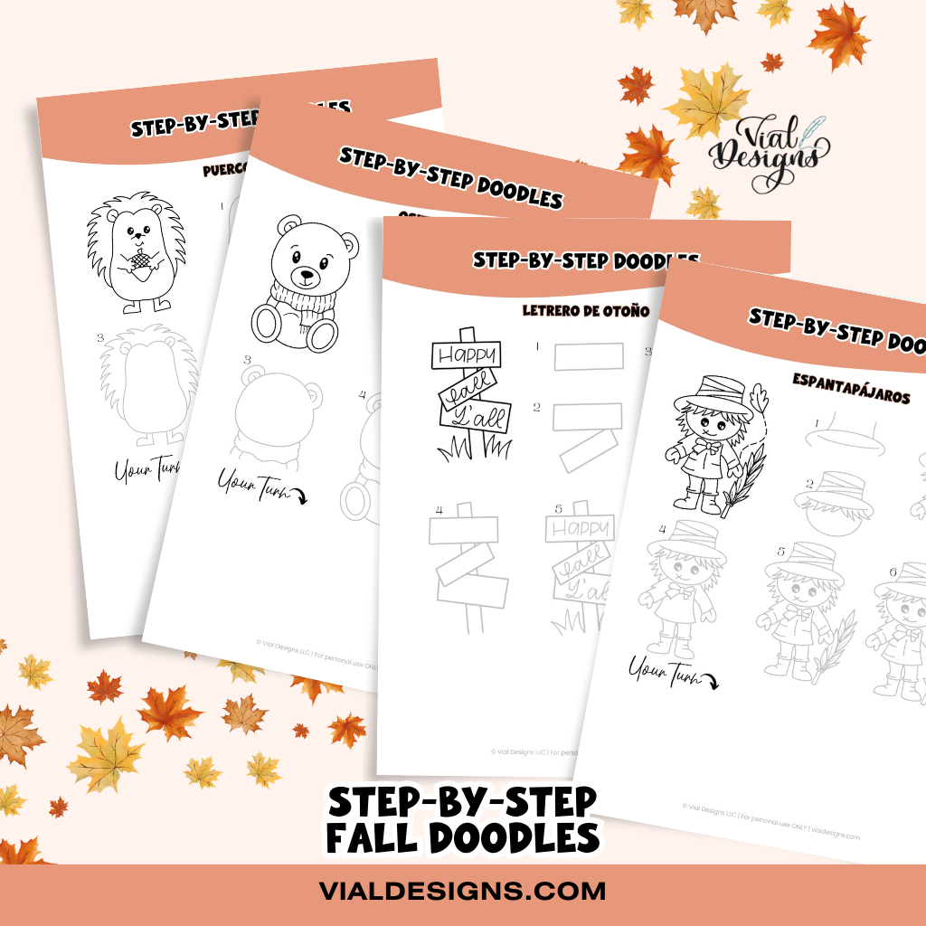 how to draw adorable fall doodles