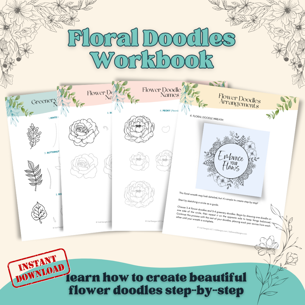 how to draw flower doodles
