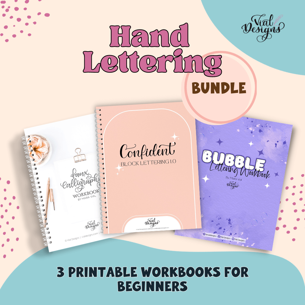 Learn different hand lettering styles with these workbooks for beginners –  Vial Designs