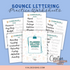 Bounce lettering practice worksheets for planners and bullet journal