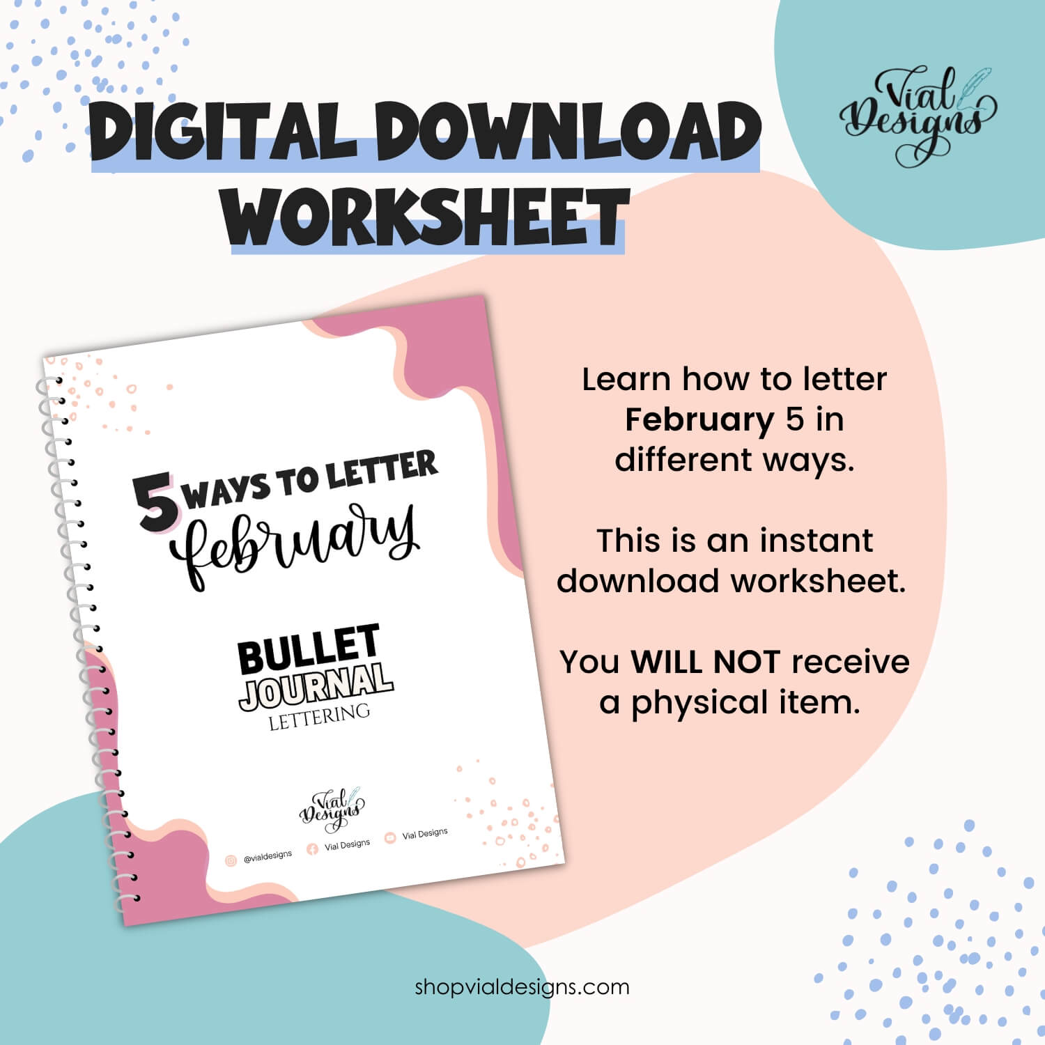 this february lettering bullet journal worksheet is a digital download worksheet