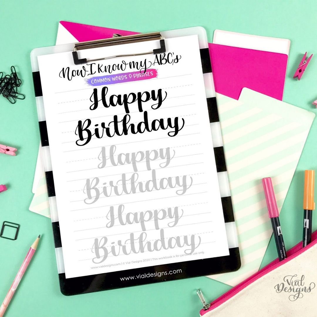 Learn Modern Calligraphy For Beginners using Large Brush Pens | INSTANT DOWNLOAD