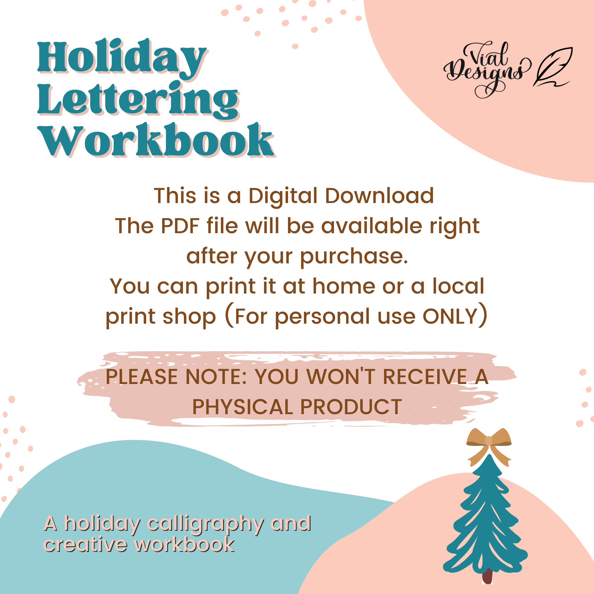 Holiday Lettering & DIY Cards Workbook | INSTANT DOWNLOAD