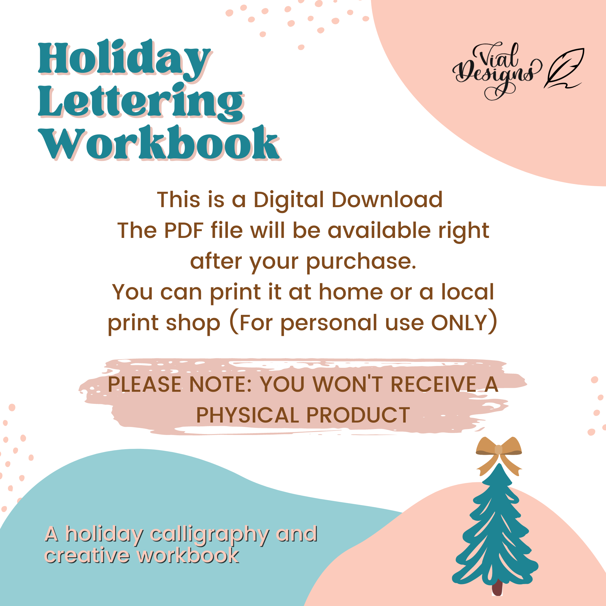 Holiday Lettering &amp; DIY Cards Workbook | INSTANT DOWNLOAD