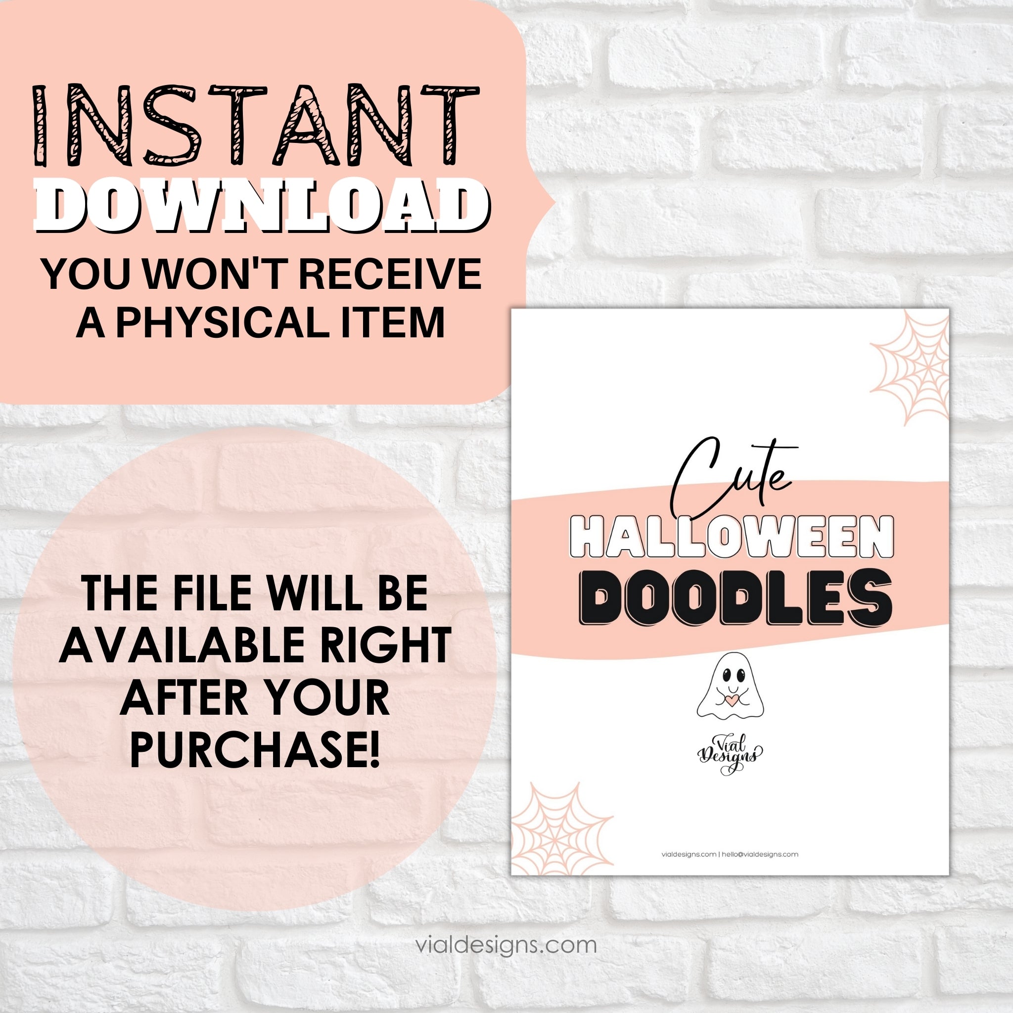 Halloween Doodle Printable Workbook | INSTANT DOWNLOAD