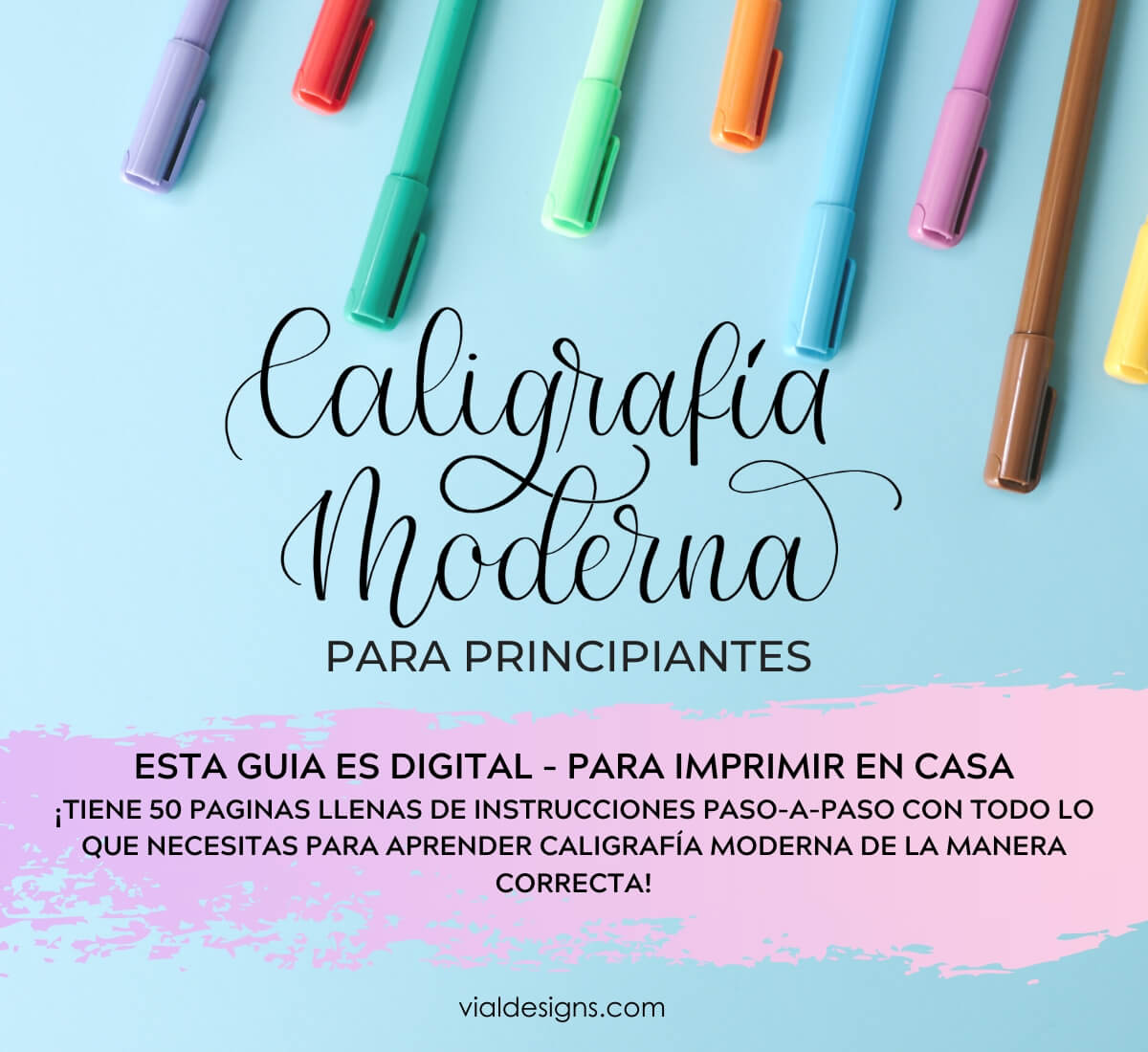 Guía De Caligrafía Moderna para Principiantes | Aprende Caligrafía Moderna Paso a Paso | Lettering en Español | Descarga Instantánea