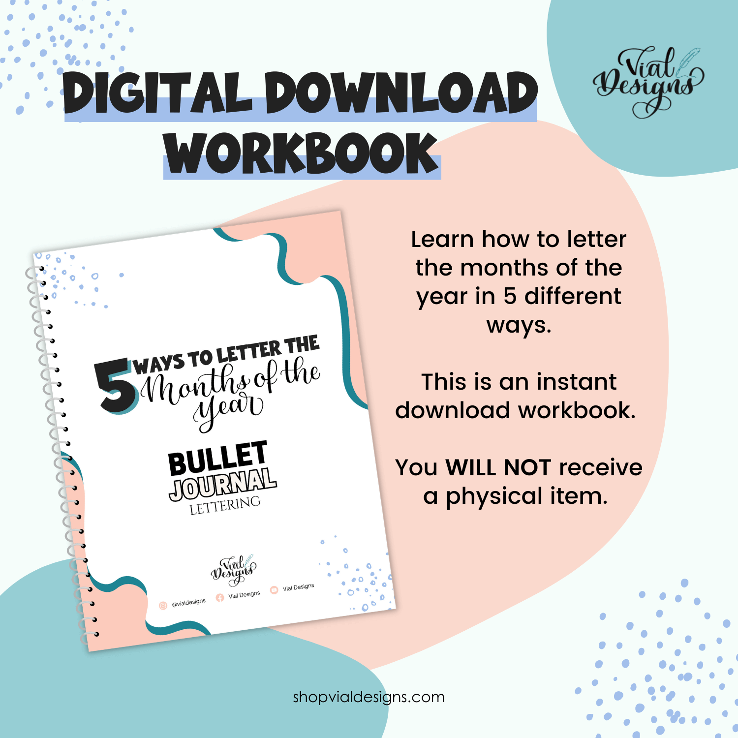 5 ways to letter the months of the year digital download workbook