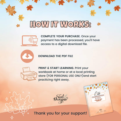 how to download and access your Fall doodle workbook