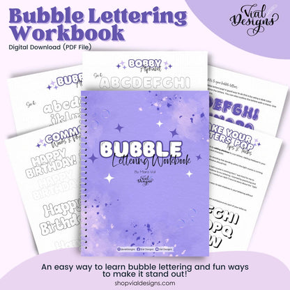 Bubble Lettering Workbook for Beginners | INSTANT DOWNLOAD