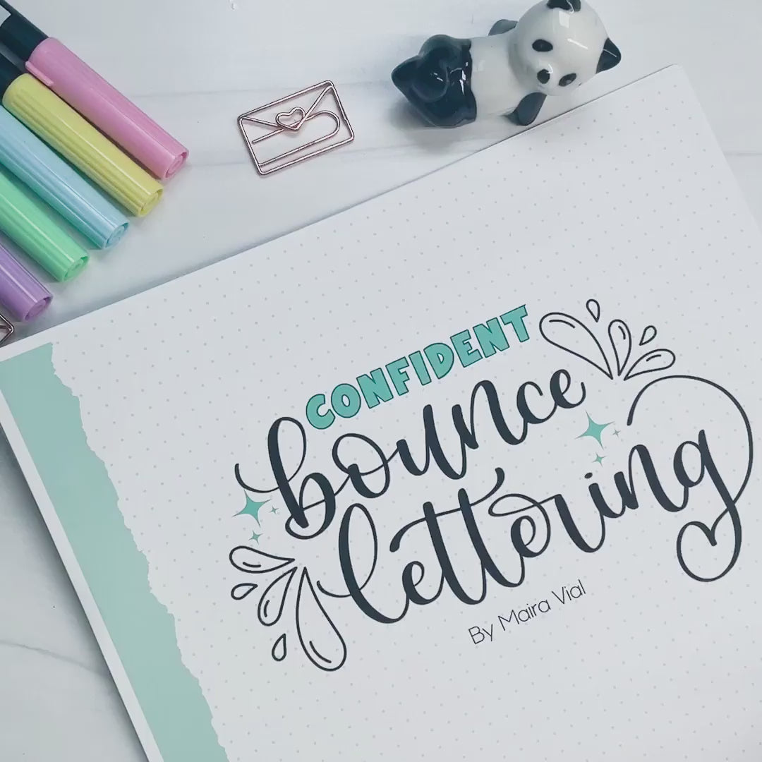 how to do the bounce lettering alphabet in lower case