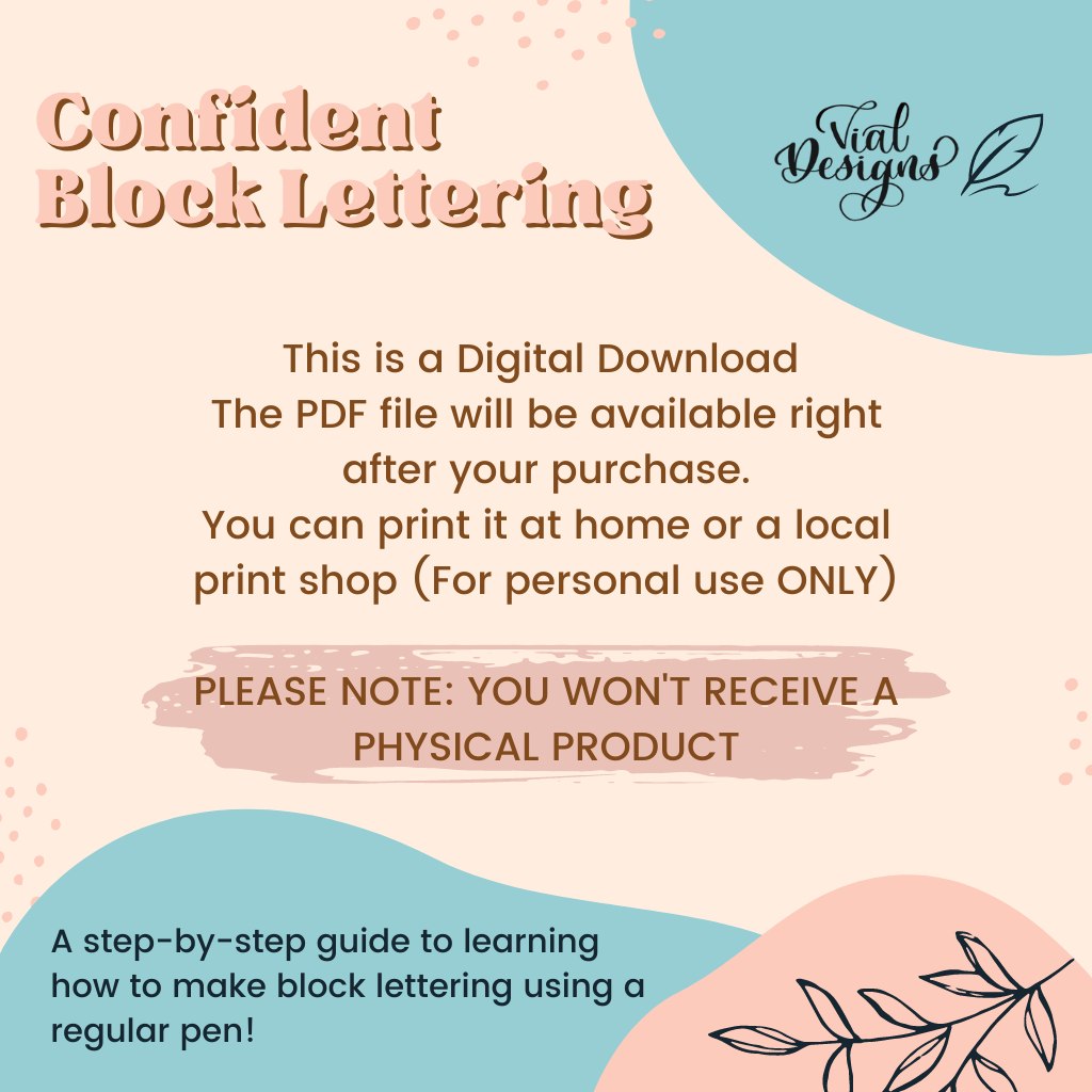 instant access to the digital block lettering workbook