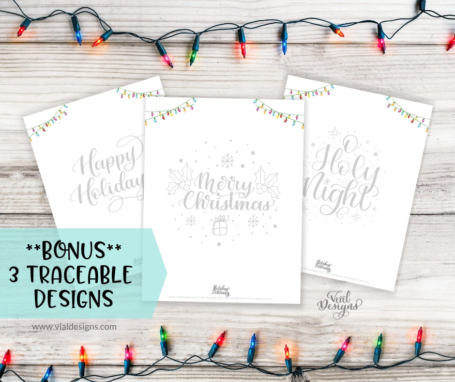 Holiday Lettering Guide  25 Days of Christmas Lettering Phrases – Vial  Designs
