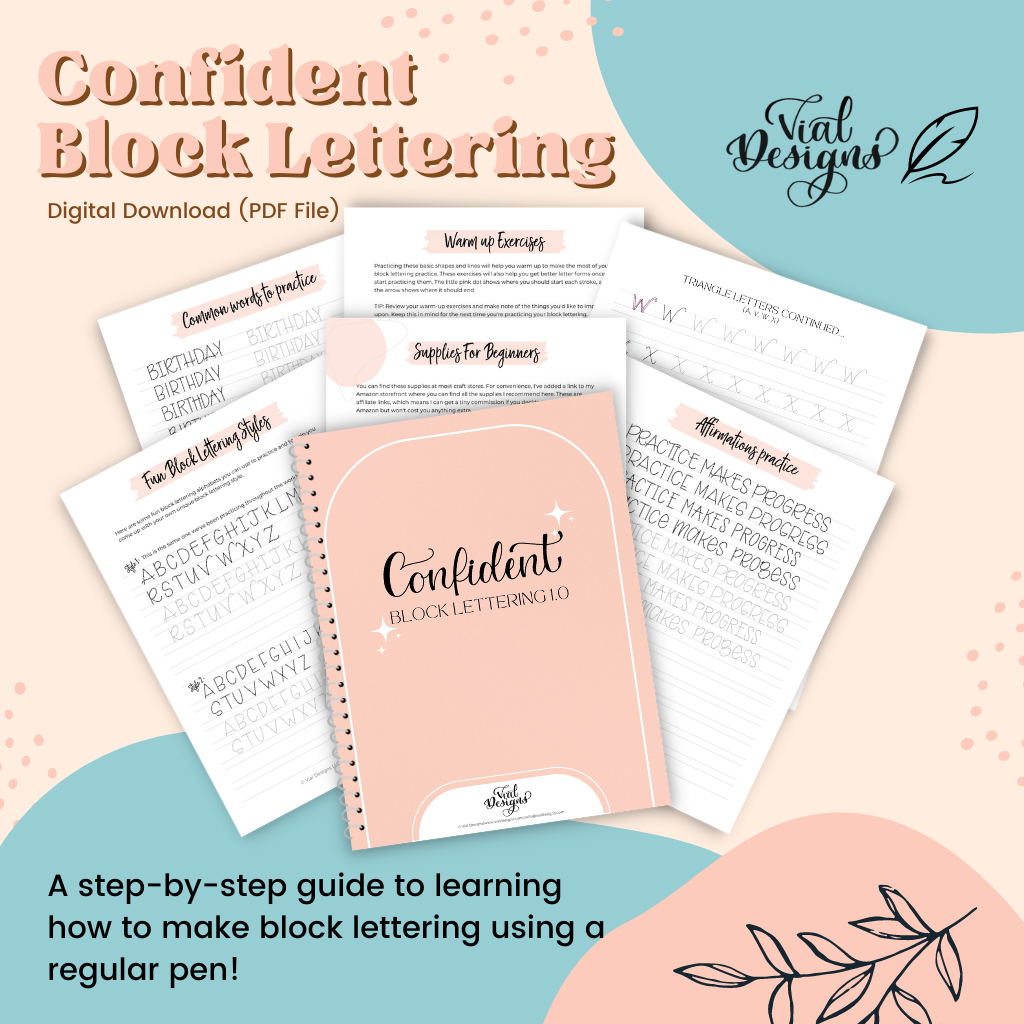 block lettering for beginners workbook overview