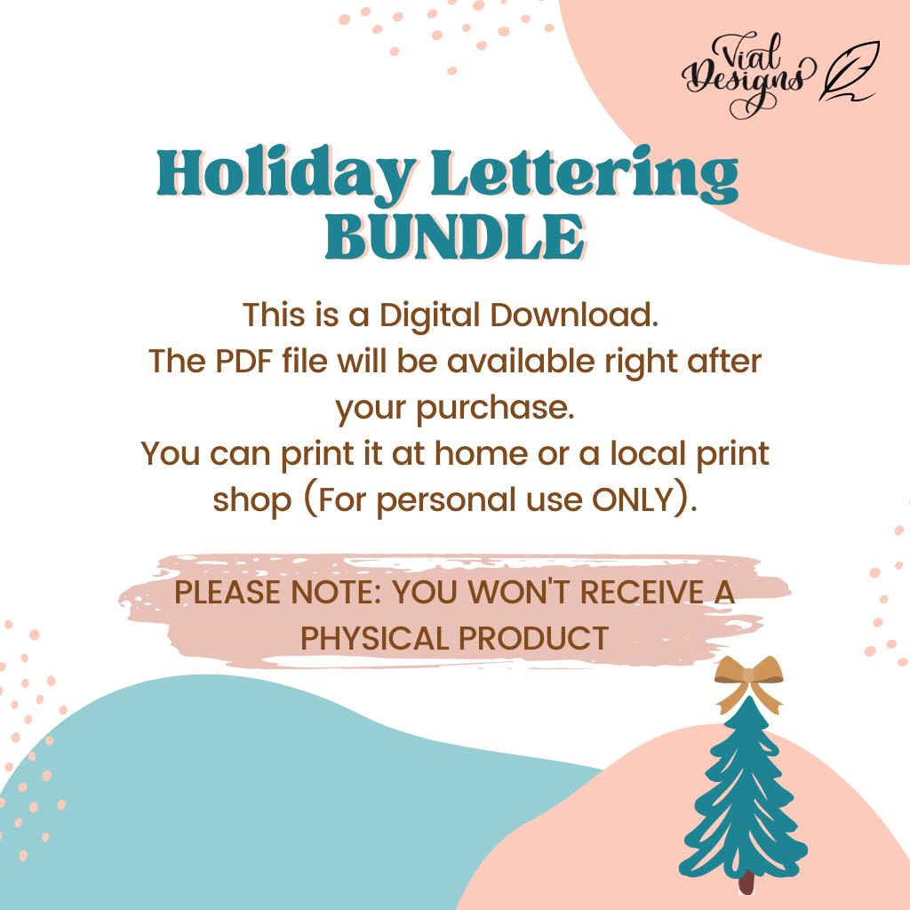 Holiday Lettering Bundle | INSTANT DOWNLOAD