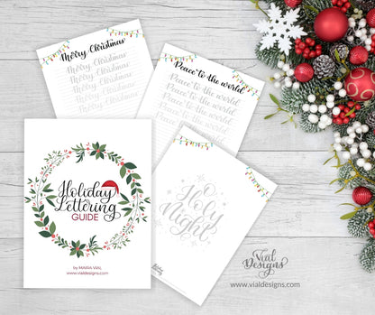 Holiday Lettering guide for christmas calligraphy phrases