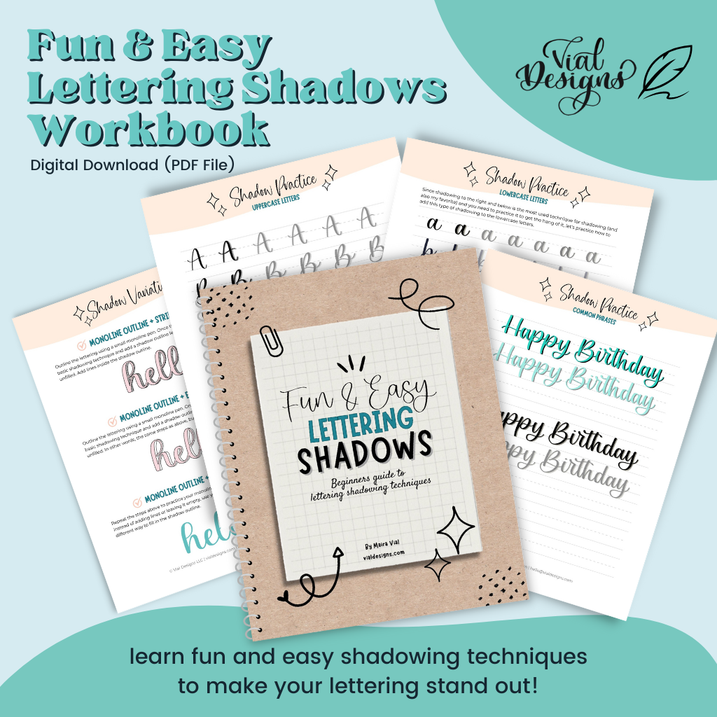 Fun and Easy Lettering Shadows | How to create a shadow effect on ...